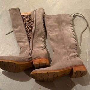 Sofft Taupe Lace-Up Boots